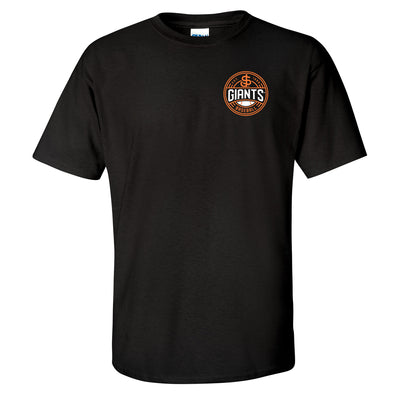Youth San Francisco Giants Stitches Black Heat Transfer T-Shirt