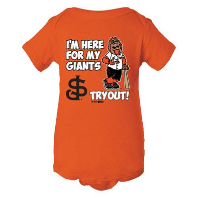 San Jose Giants Boys Orange Tryout Onesie
